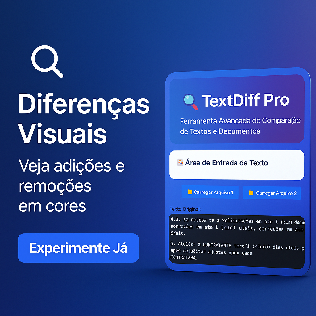 Robô TextDiff: Comparador de Diferenças de Textos para Documentos e Contratos