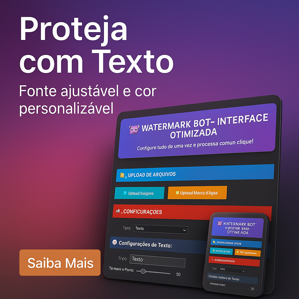 Robô Watermark: Adicione Marca D'água em Imagens em Lote (Ilimitado)