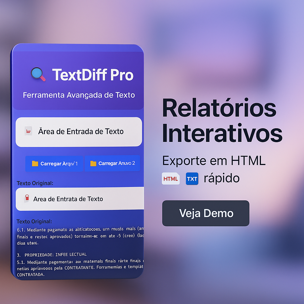 Robô TextDiff: Comparador de Diferenças de Textos para Documentos e Contratos