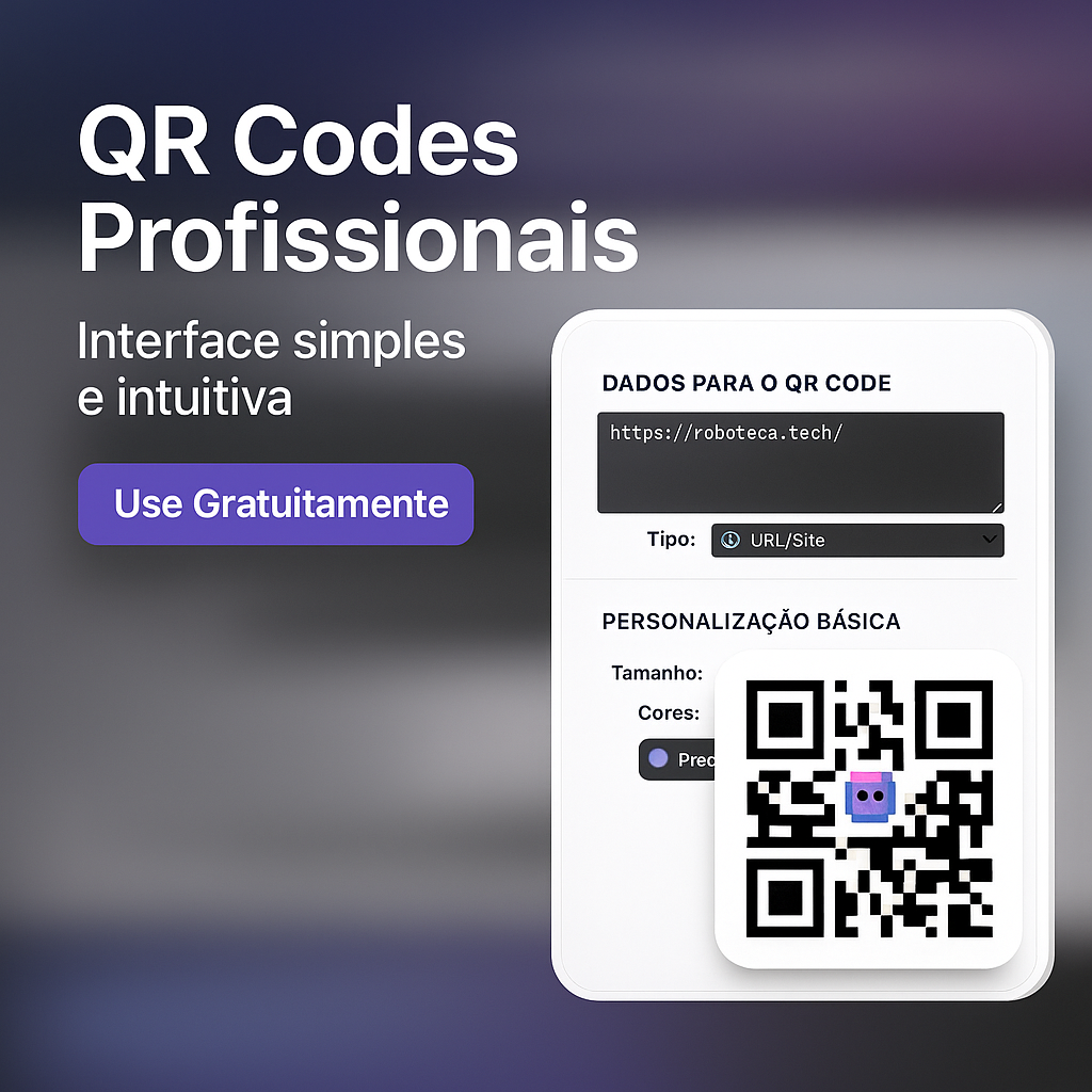 Robô QRCode: Crie QRCodes Funcionais Ilimitados Com Logo da Sua Marca