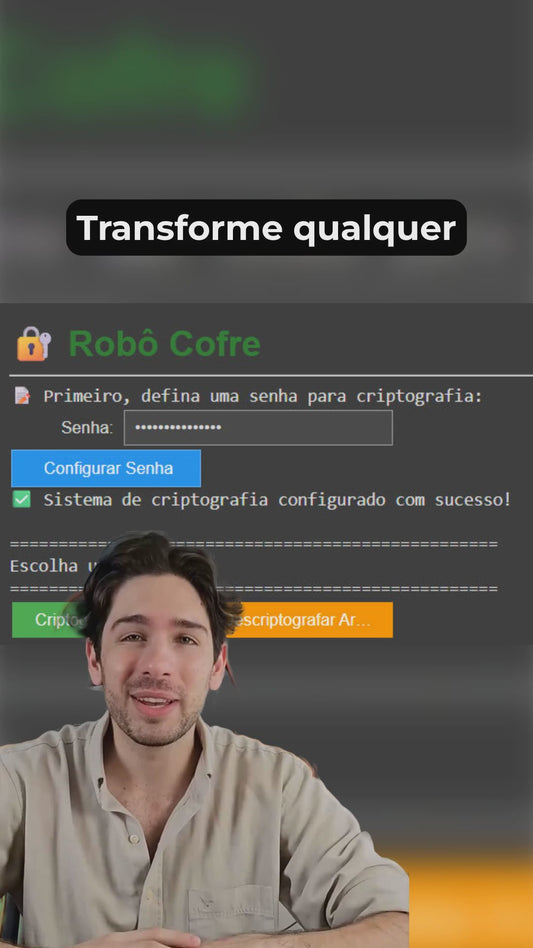 Robô Cofre: Proteja Seus Arquivos com Senha (Criptografia)