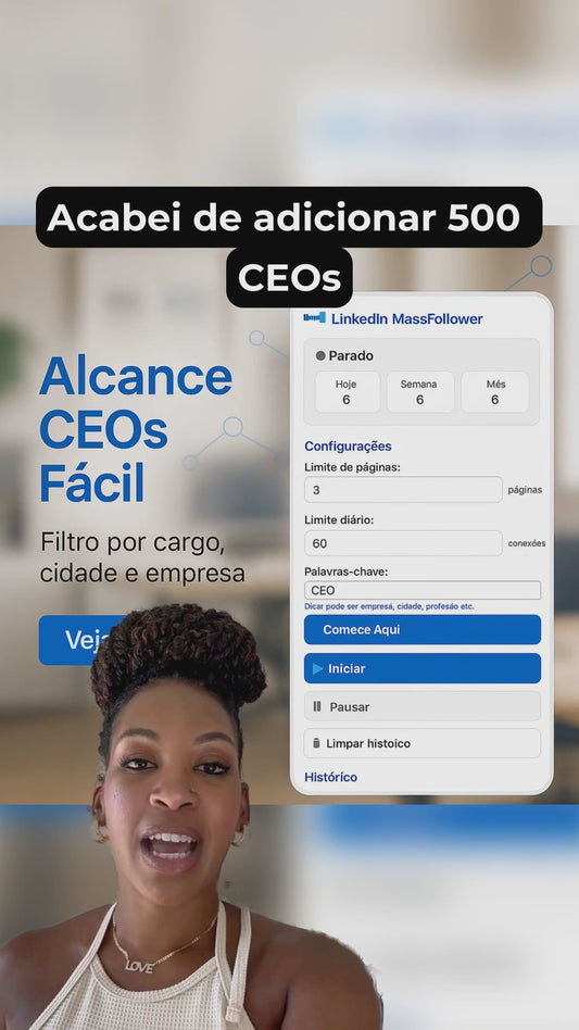 Robô LinkedIn MassFollower: Extensão no Chrome para Seguir Pessoas em Massa
