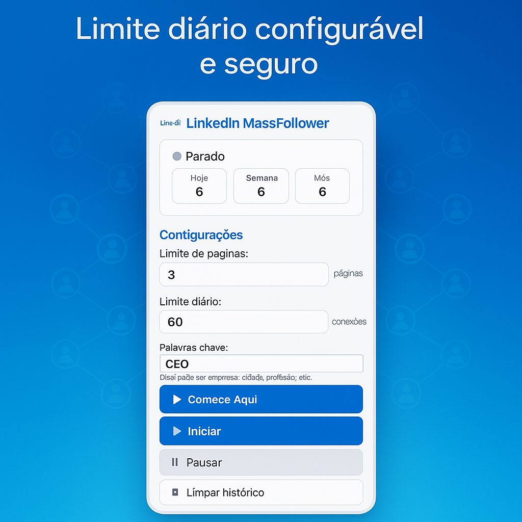 Robô LinkedIn MassFollower: Extensão no Chrome para Seguir Pessoas em Massa
