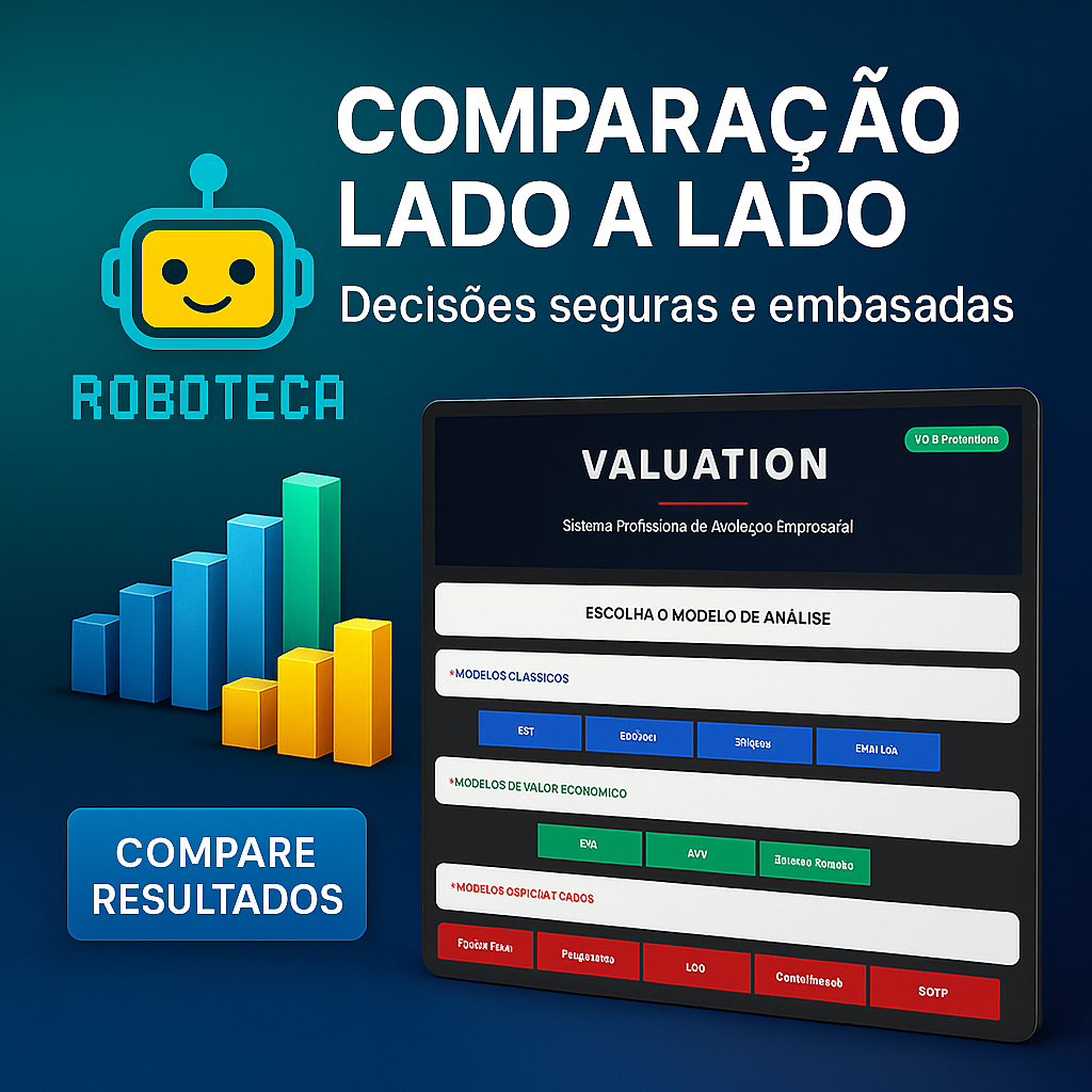 Robô Valuation: Calcule o Valuation de Empresas/Startups com 13 Modelos + Machine Learning