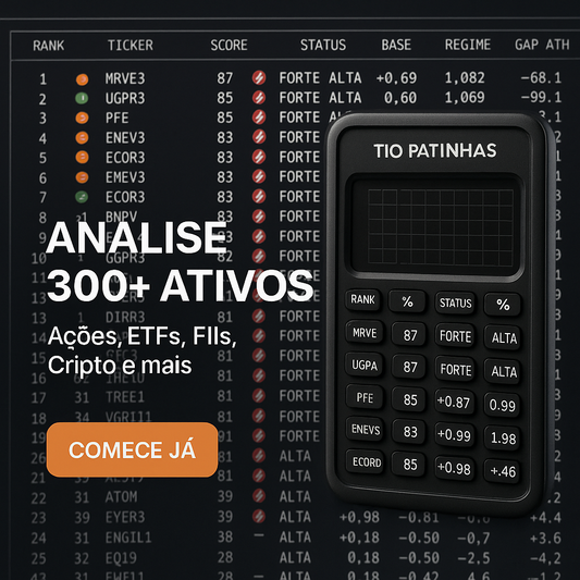 Robô Tio Patinhas: Calcule o Score (0-100) de Múltiplos Ativos Financeiros