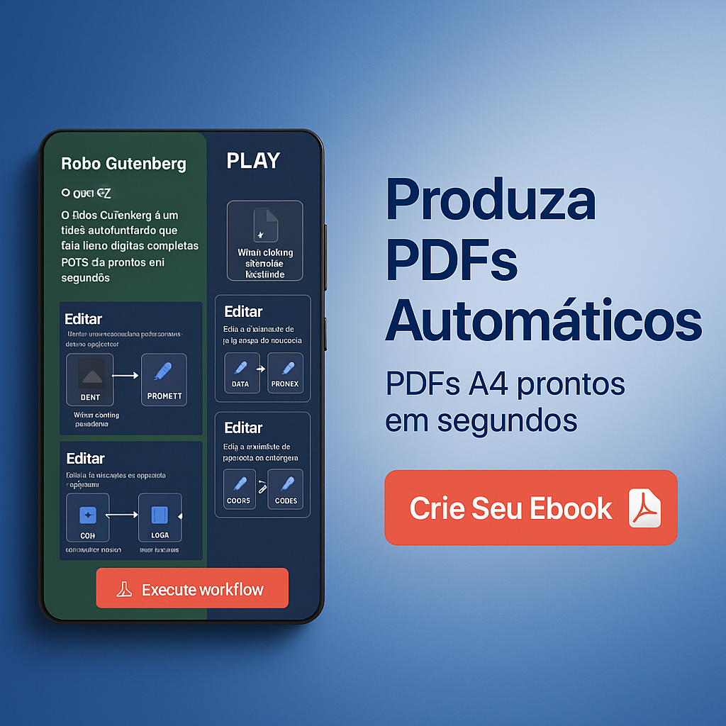 Robô Gutenberg: Fluxo de N8N para Criação de E-books em Massa