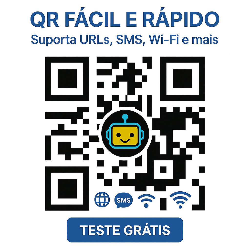 Robô QRCode: Crie QRCodes Funcionais Ilimitados Com Logo da Sua Marca