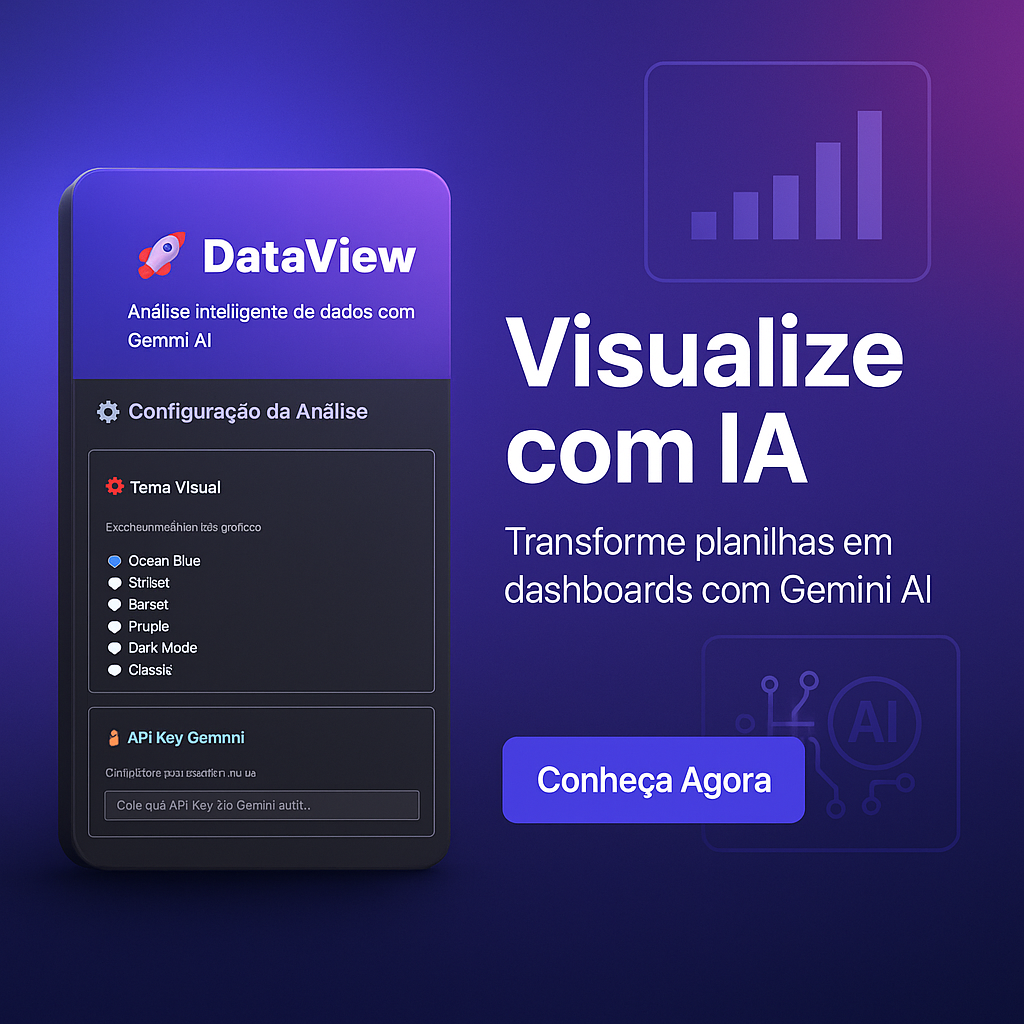 Robô DataView: Transforme Qualquer Planilha em Dashboard Visual com IA (Ilimitado)