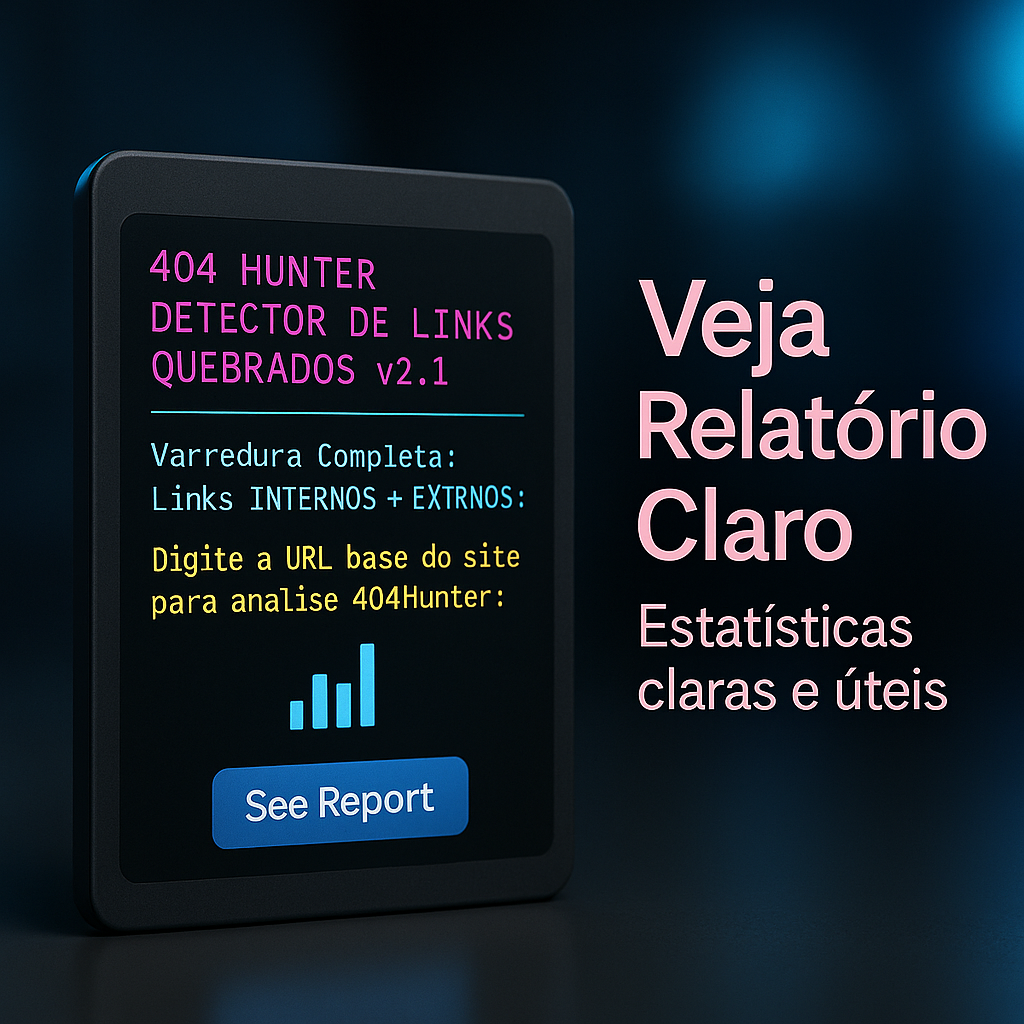 Robô 404Hunter: Detecte Links Quebrados em Massa (Ilimitado)
