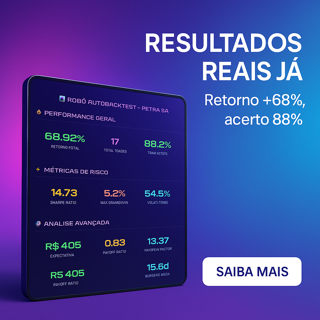 Robô AutoBacktest: Rode Backtest de Qualquer Estratégia (Parametrizável)
