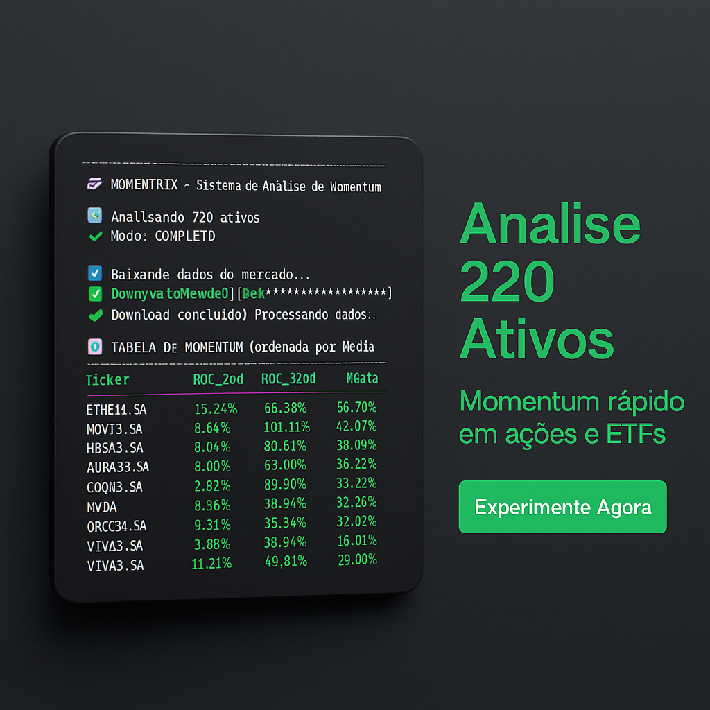 Robô Momentrix: Python para Analisar Momentum de Todos Ativos em uma Matriz 3D