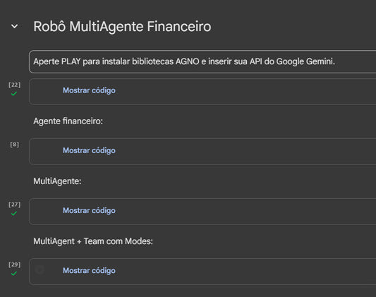 Robô MultiAgente: Equipe Completa de Analistas Financeiros com IA (Ilimitado)