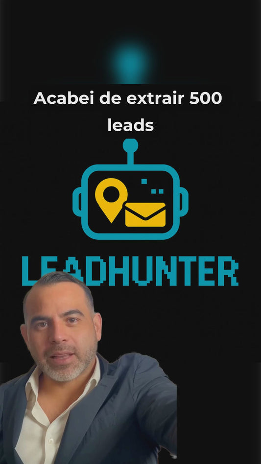 Robô LeadHunter: Extraia E-mails (Leads) de Negócios do Google Maps em Massa (Ilimitado)
