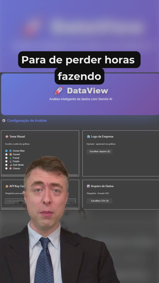 Robô DataView: Transforme Qualquer Planilha em Dashboard Visual com IA (Ilimitado)