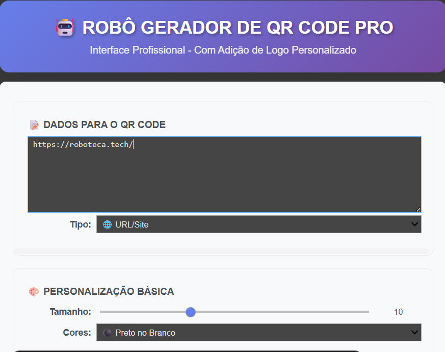 Robô QRCode: Crie QRCodes Funcionais Ilimitados Com Logo da Sua Marca